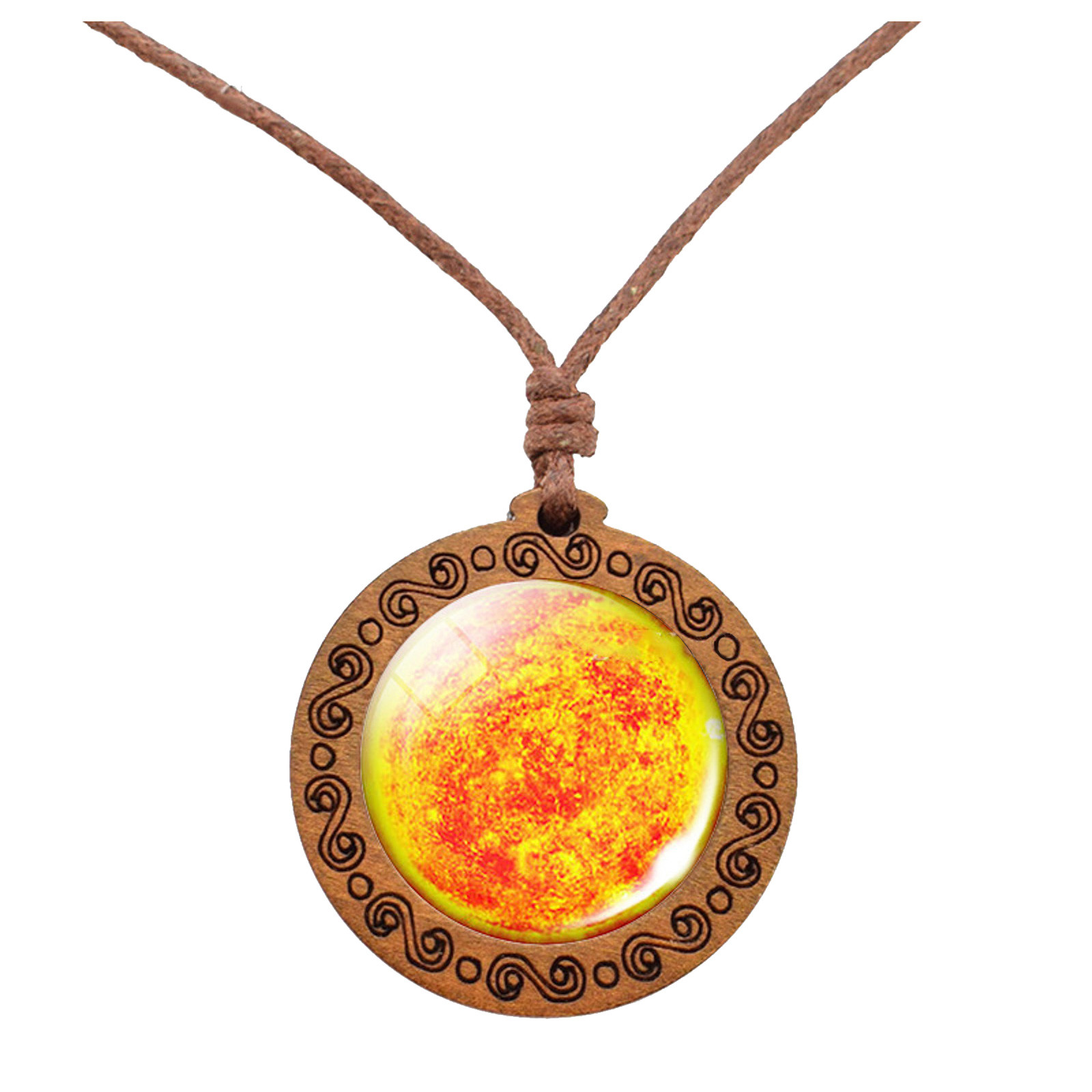 thumbnail image 2 of Ocho planetas collar colgante de doble cara de vidrio Universo Galaxy Solar System collar para las mujeres, 2 of 2